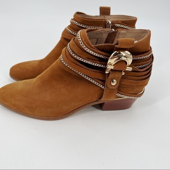 JORGE Boschoff brown ankle boots with chains size 9 - Picture 2 of 11